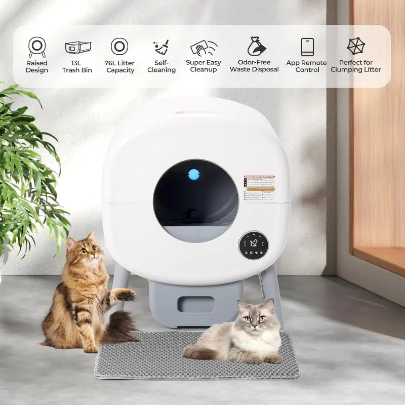 Lunapurr Automatic Self Cleaning Litter Box for Cats