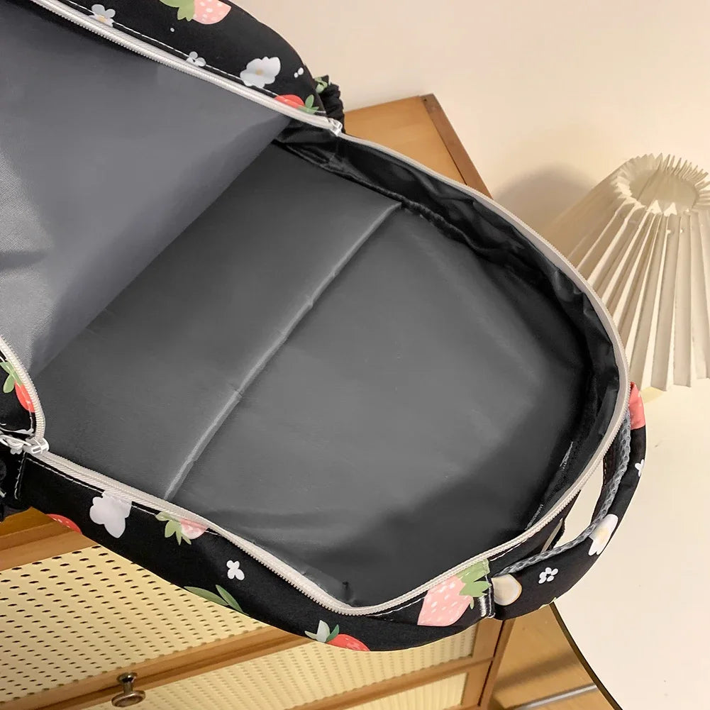 MOJOYCECN Strawberry Pattern Backpack For Women School Bag