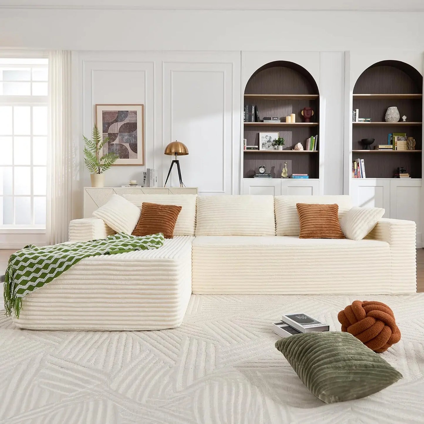 ANGDUO Boneless Couches Living Room Modular Sectional