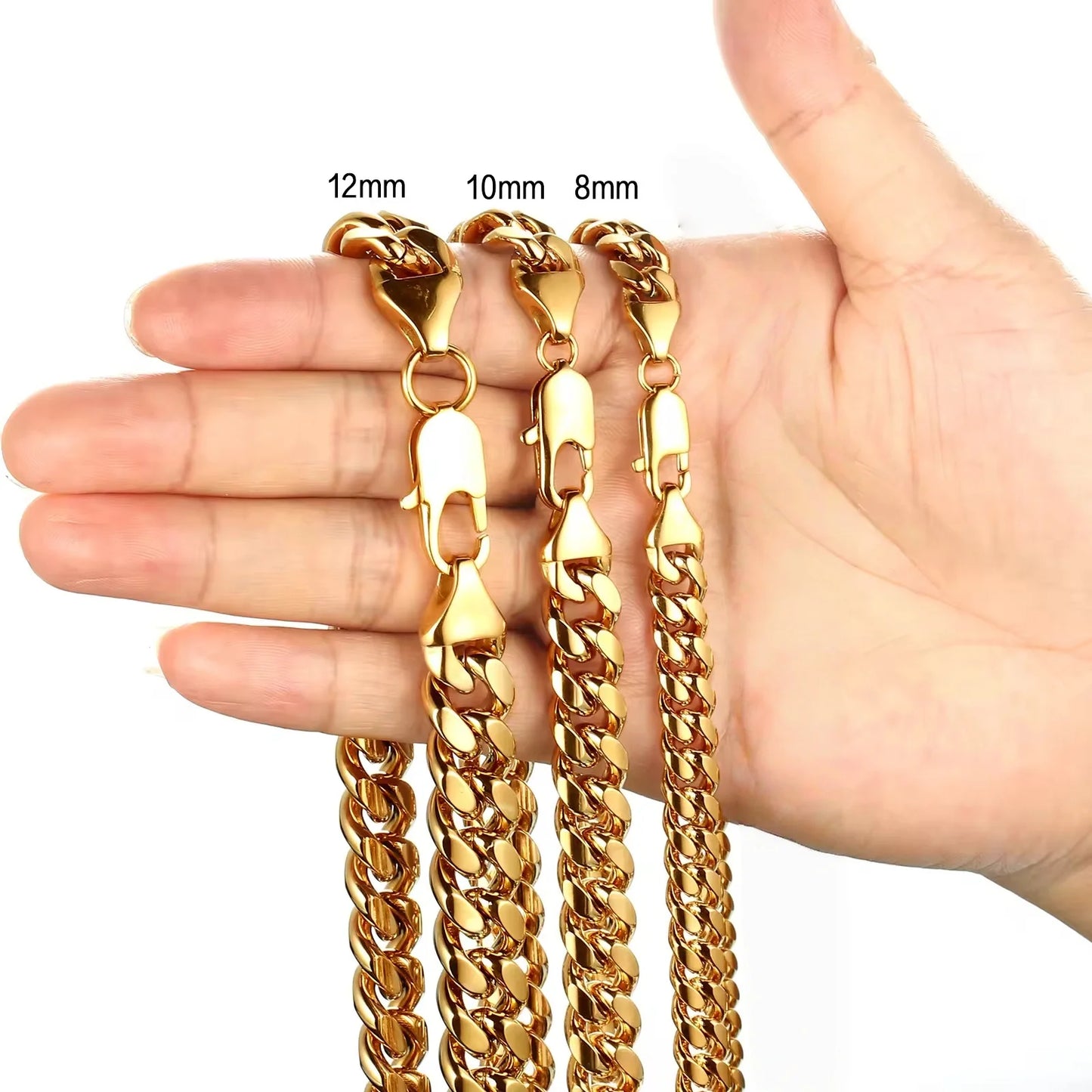 Zhejiang Stainless Steel Cuban Link Necklace Gold Plated