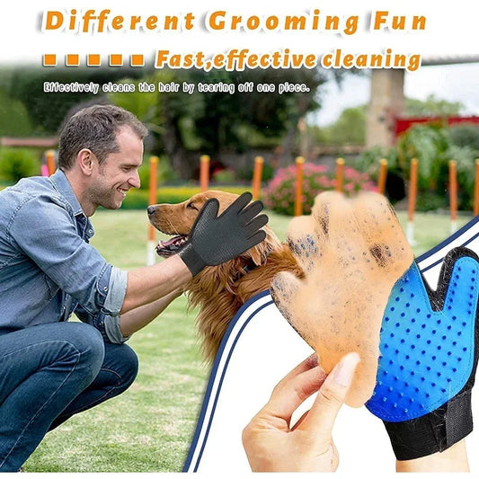 Hign-concerned Pet Grooming Kit 2-SidedPro DesheddingGlove For Dogs Cats Rabbits