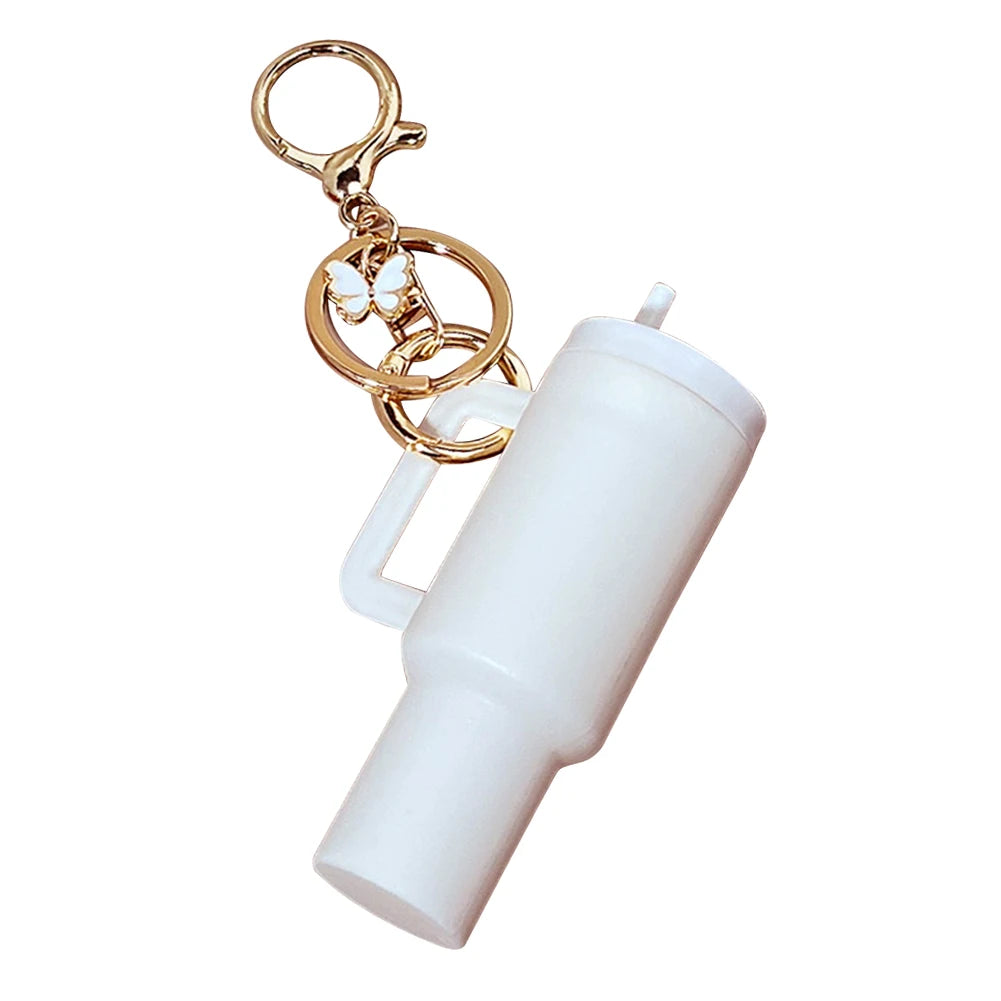 Button Carabiner Butterfly Lip Balm Keychain Tumbler Ring