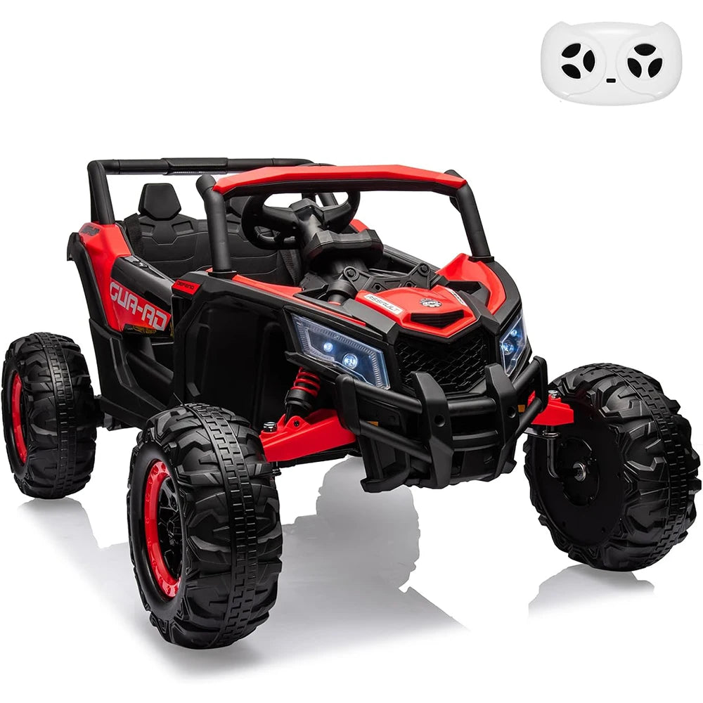2 Seater Ride On Car, 24V Kids Ride On UTV Car w/Remote Control, 2×200W Motor Electric Vehicle LED Lights Off-Road Toy for Kids