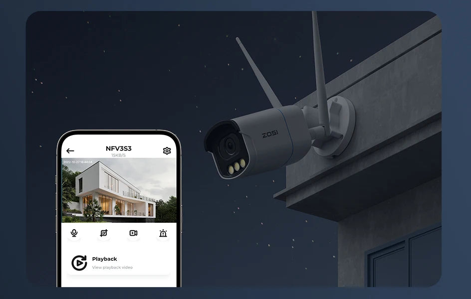 ZOSI C186A 4K 8MP/5MP Aurora Lux WiFi Camera True Full Color Night 2.4/5GHz WiFi AI Detection Outdoor HD CCTV Video Surveillance