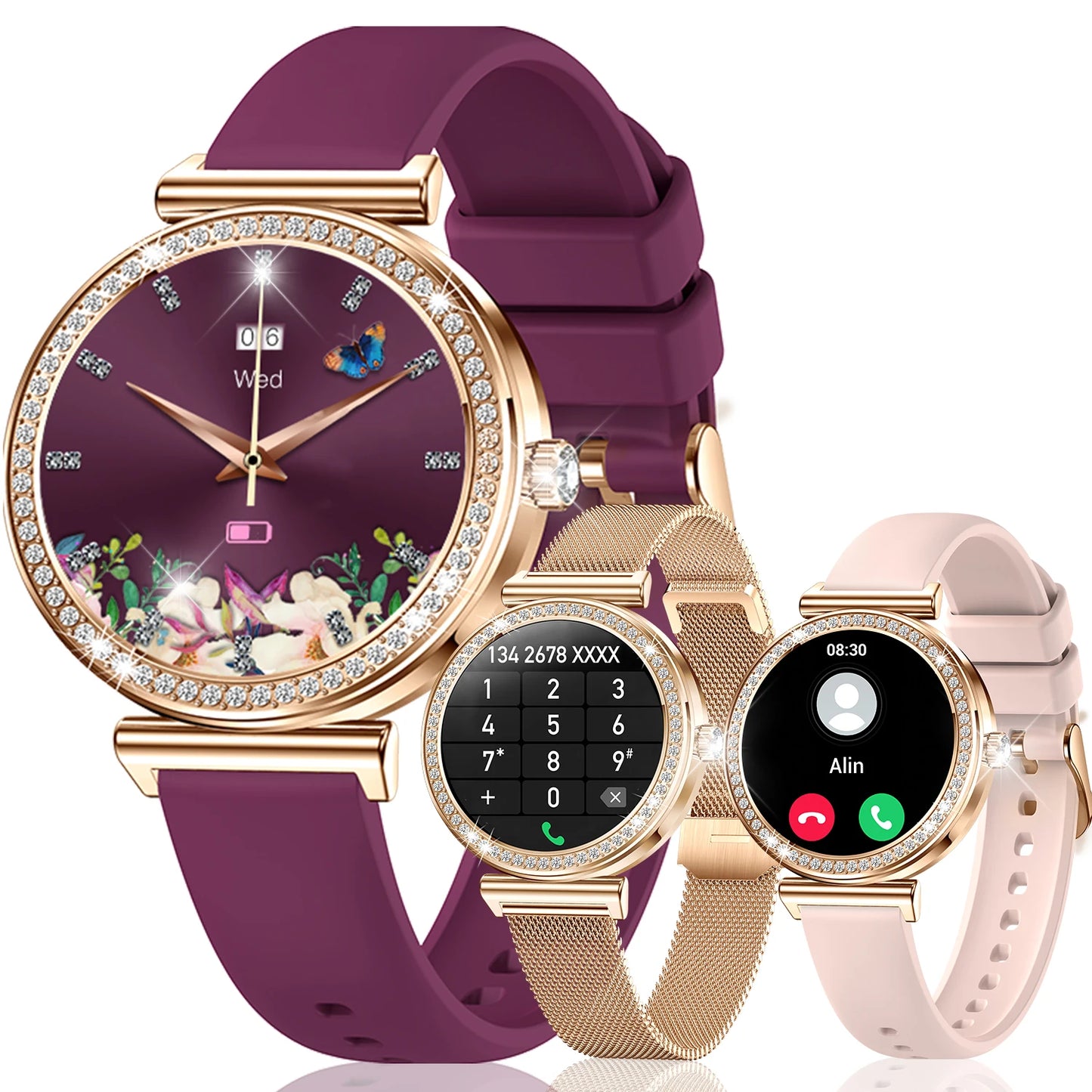 INNOFOVO Women Smartwatch With Bluetooth 5.0 Sport Modes