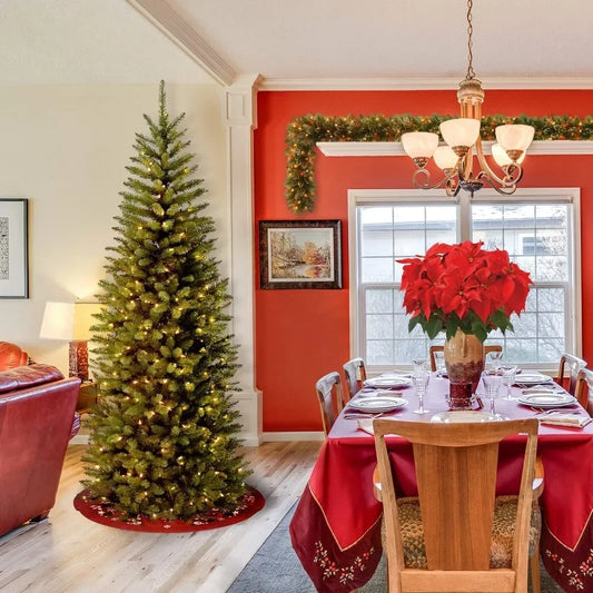 XMSJ Kingswood Fir Artificial Christmas Tree With Lights And Stand