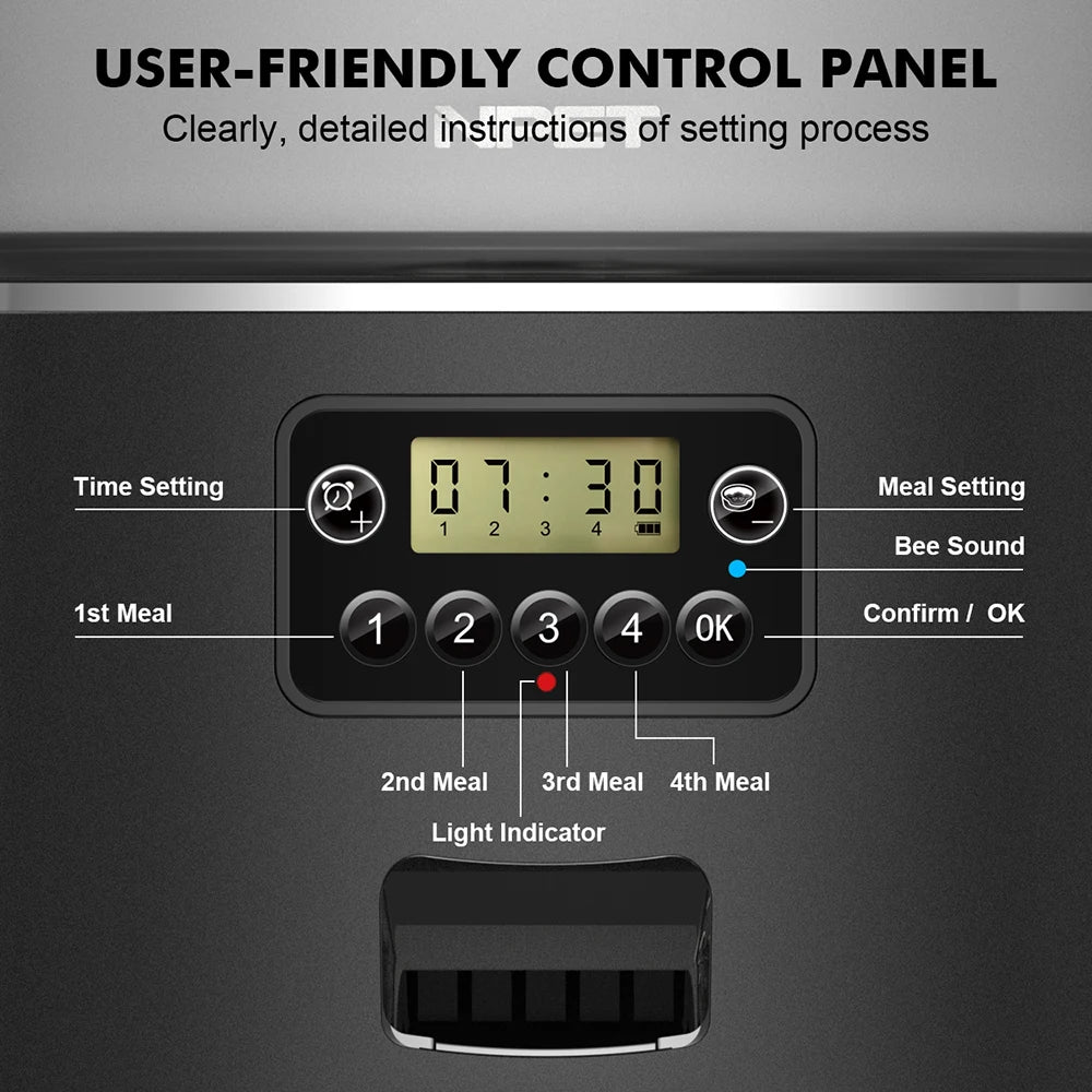 NPET Premium Intelligent Pet Feeder With Programmable Interoperability App Control
