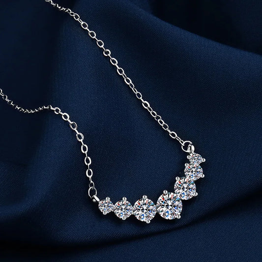 Guangdong Cubic Zirconia Smile Necklace Princess Cut Unisex