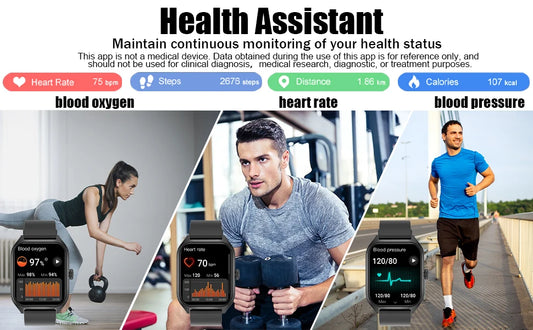 LIVLOVCP AI Voice Assistant Smart Watch Heart Rate Monitor
