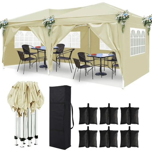 Pop Up Canopy Tent With Sidewalls Weatherproof UVProtection AllWeatherDurable Events