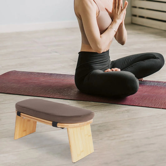 Wooden Foldable Meditation Stool for Home Yoga