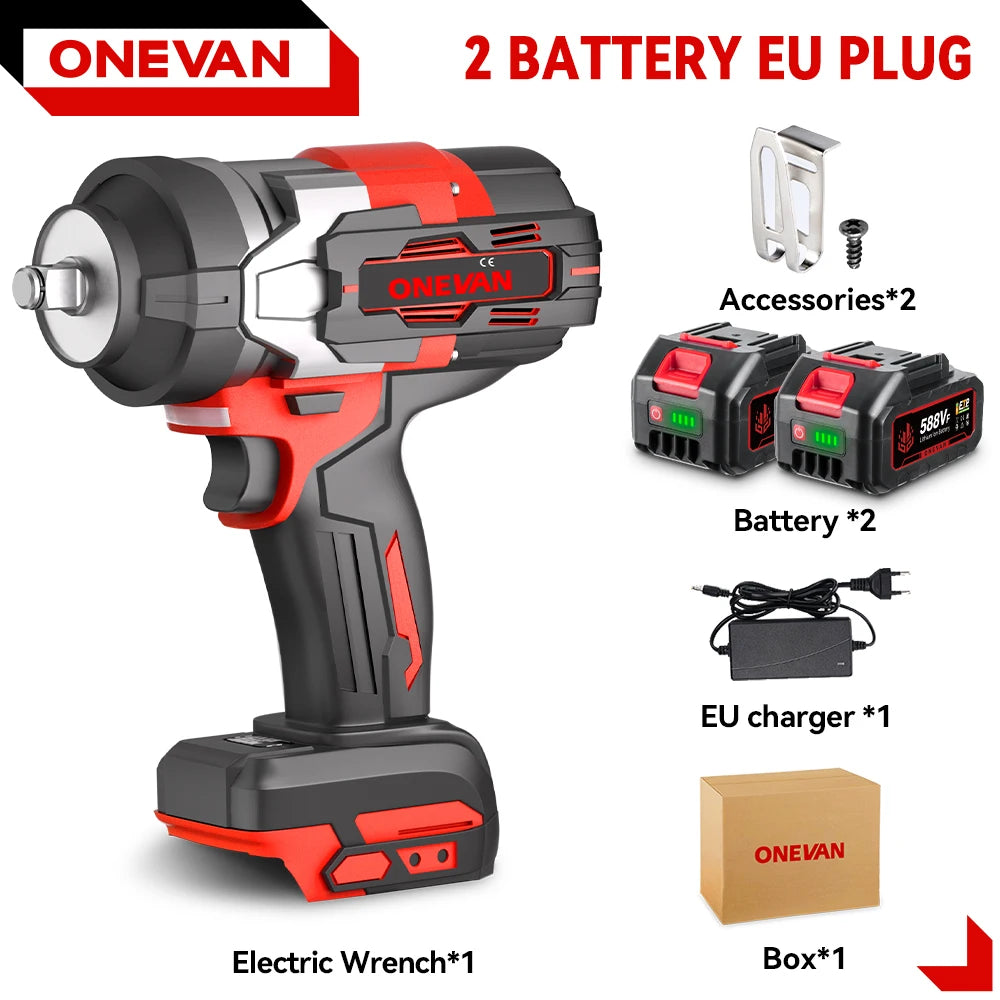 ONEVAN 18V Brushless Cordless Impact Wrench 8000RPM