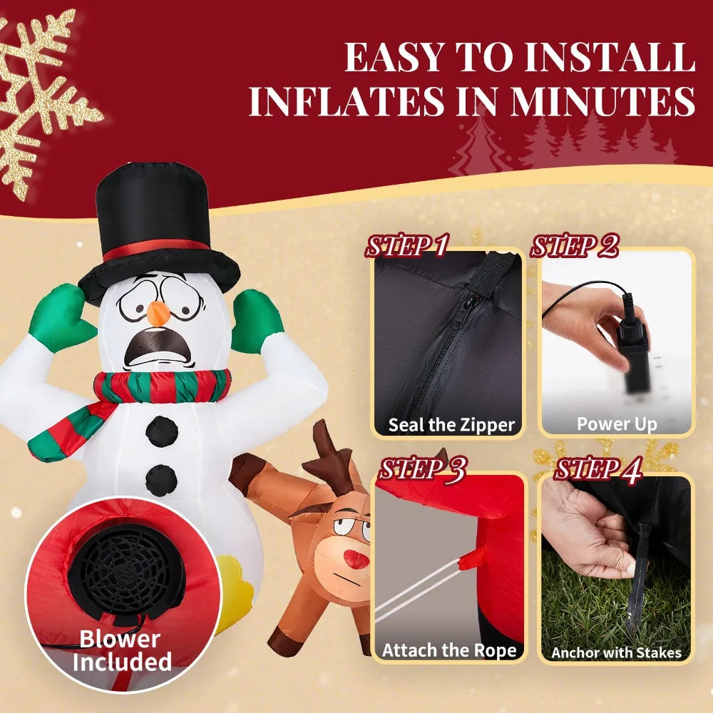 CN Guangdong Santa Snowman Inflatable Outdoor Decoration