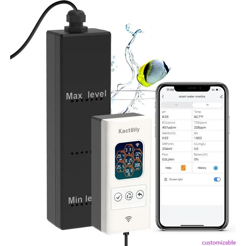 XMSJ Comprehensive AllinOne Aquarium Monitoring System With WiFi Connectivity Plus