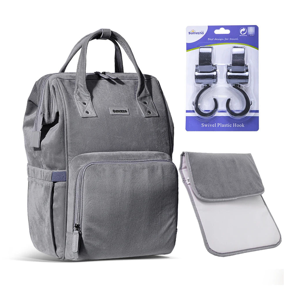Sunveno Original Diaper Bag Mommy Backpack for Travel and Baby Organization