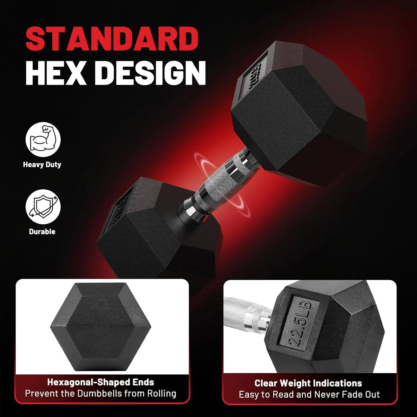 Hex Dumbbell Set with Rack for Home Gym