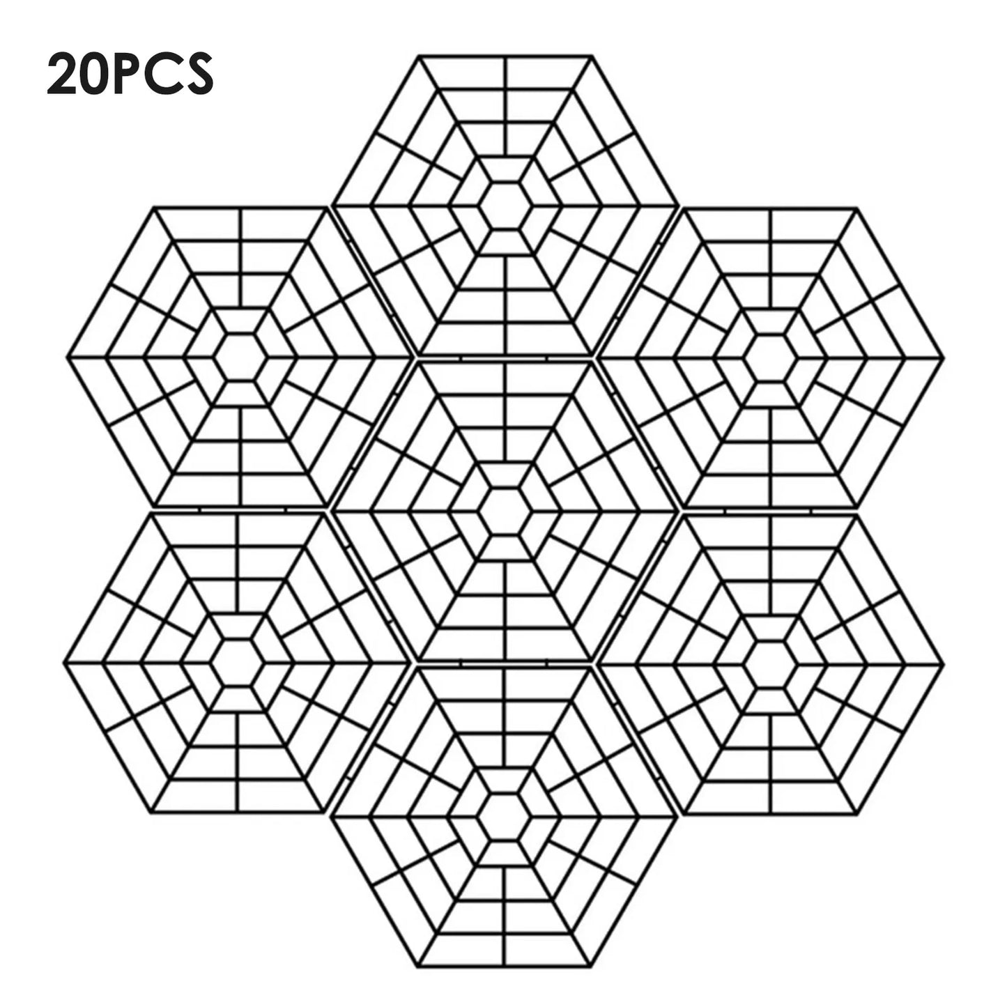 20 Pcs Pond Guard Net Protector Hexagonal Pond Protective Net Hexagonal Floating Protective Net With Connecting Hook For Protect