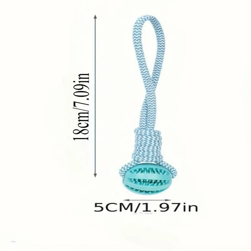 Hign-concerned Durable Braided Rope Dog Chew Toy Ball With Dental Cleaning And Treat Dispenser