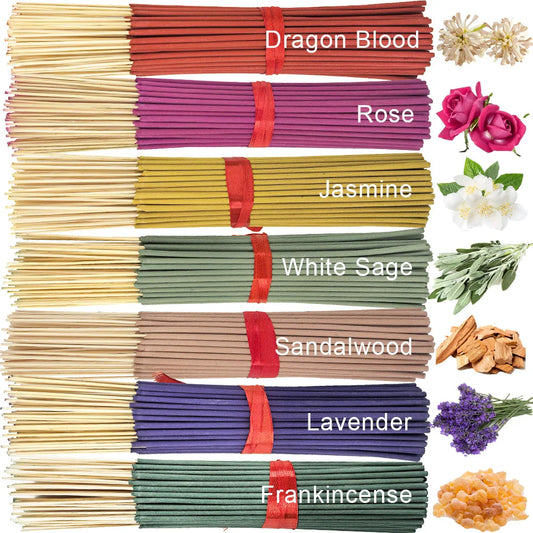Incense Sticks Lavender Milky Fragrance Jasmine Rose Sandalwood White Sage Dragons Blood For Home Office Yoga Meditation