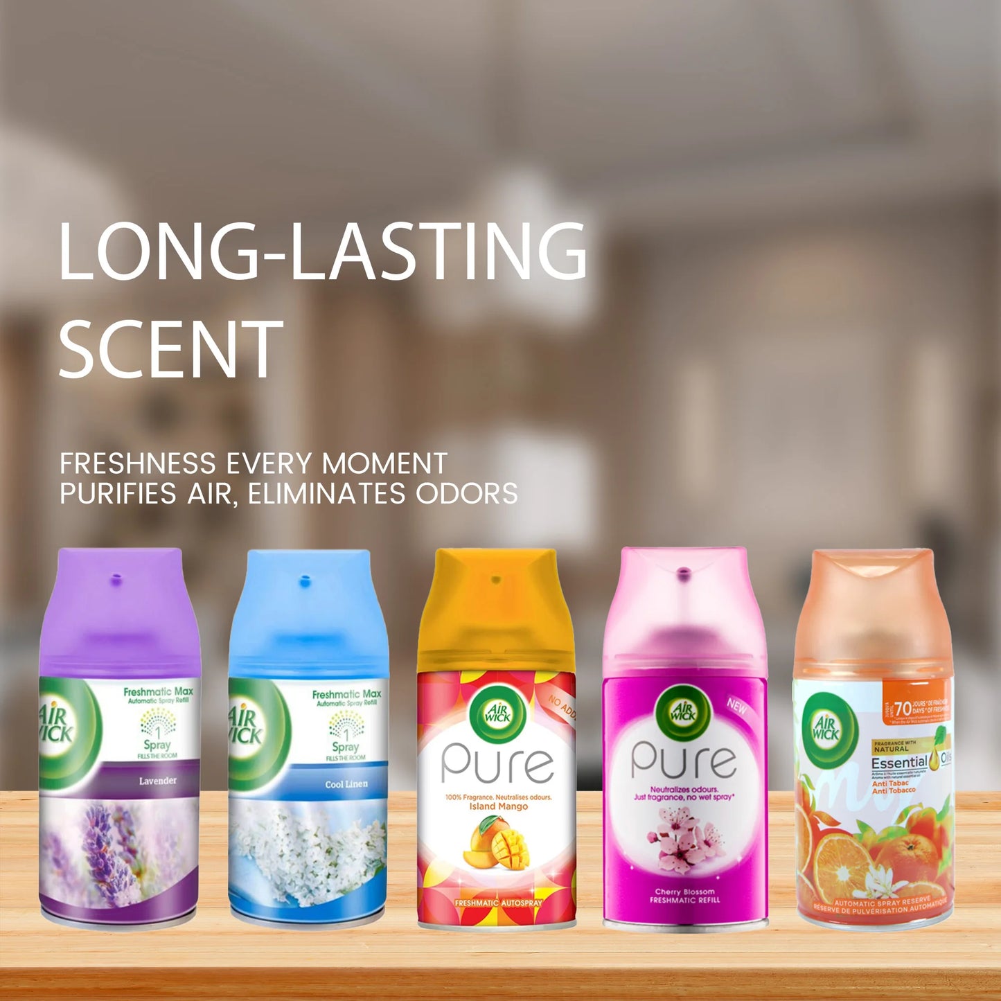 Hign-concerned Automatic Spray Air Freshener Refill for Car Office Home Bathroom Scented