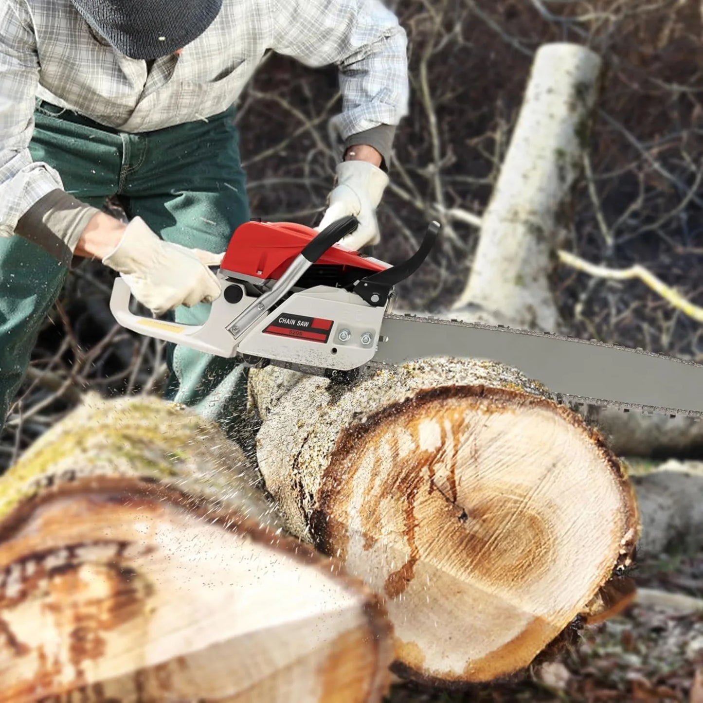 Chainsaw 52cc 2 Stroke Gasoline Portable Woodcutting