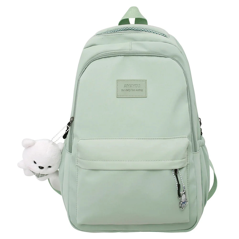 Nylon Women Backpack High Capacity Rucksack for Teens