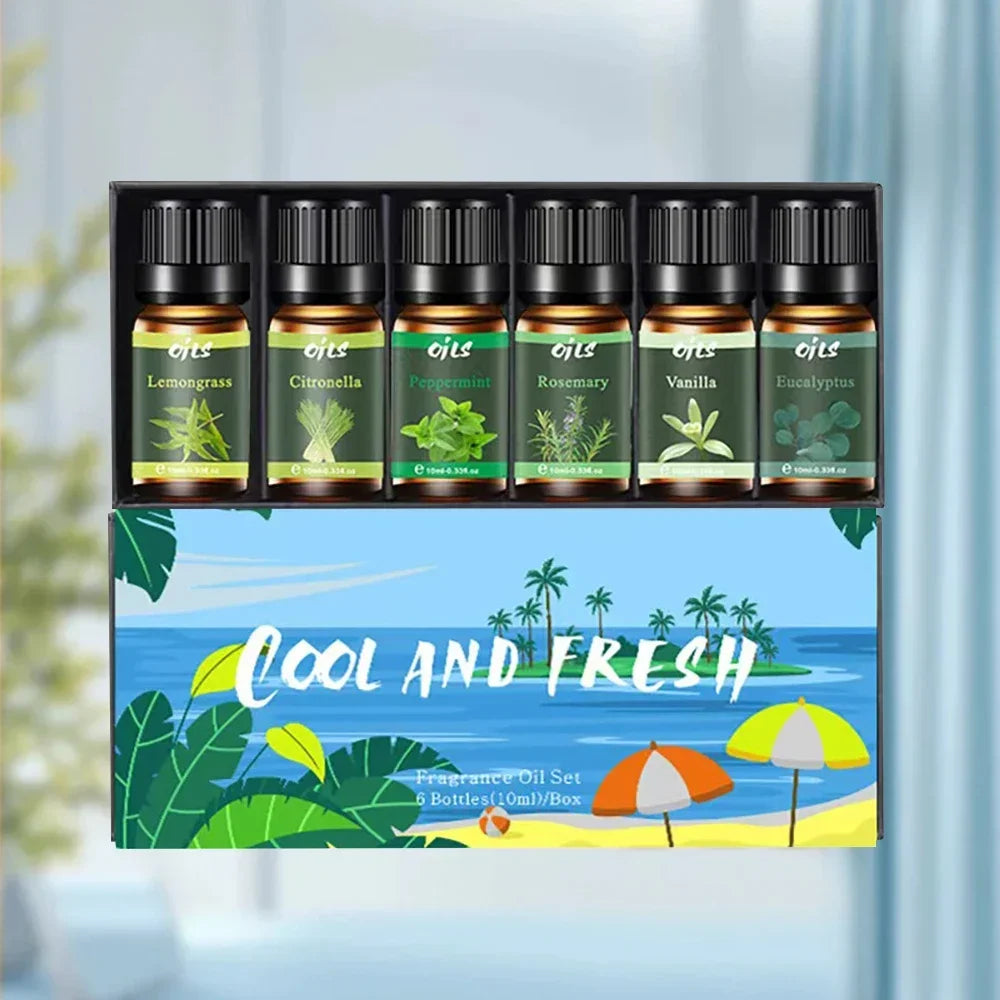 Hign-concerned Luxury Essential Oils Gift Set Vanilla Peppermint Eucalyptus