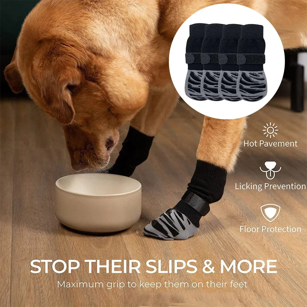 CN Outdoor Dog Breathable Anti-Shedding Socks Water-Resistant Non-Slip Long-Lasting Shoes