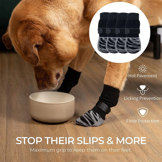 CN Outdoor Dog Breathable Anti-Shedding Socks Water-Resistant Non-Slip Long-Lasting Shoes