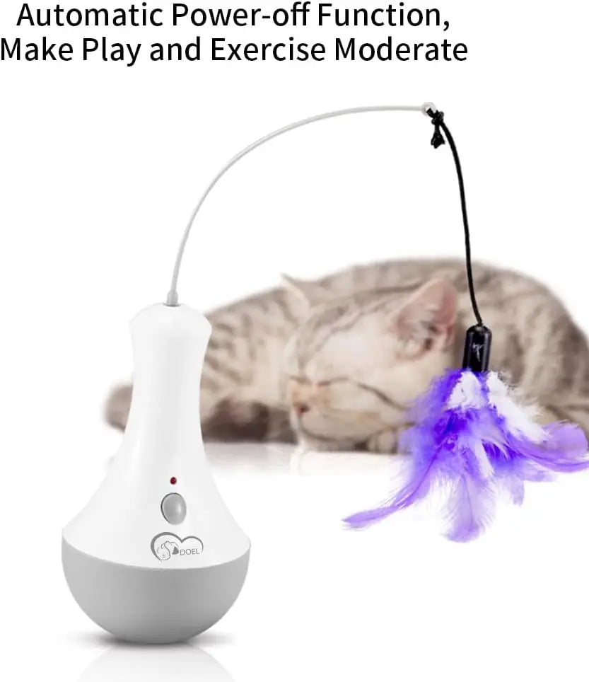 Superinteractive Multisensory Cat Feathering Teaser Toy For Indoor Pet Enrichment