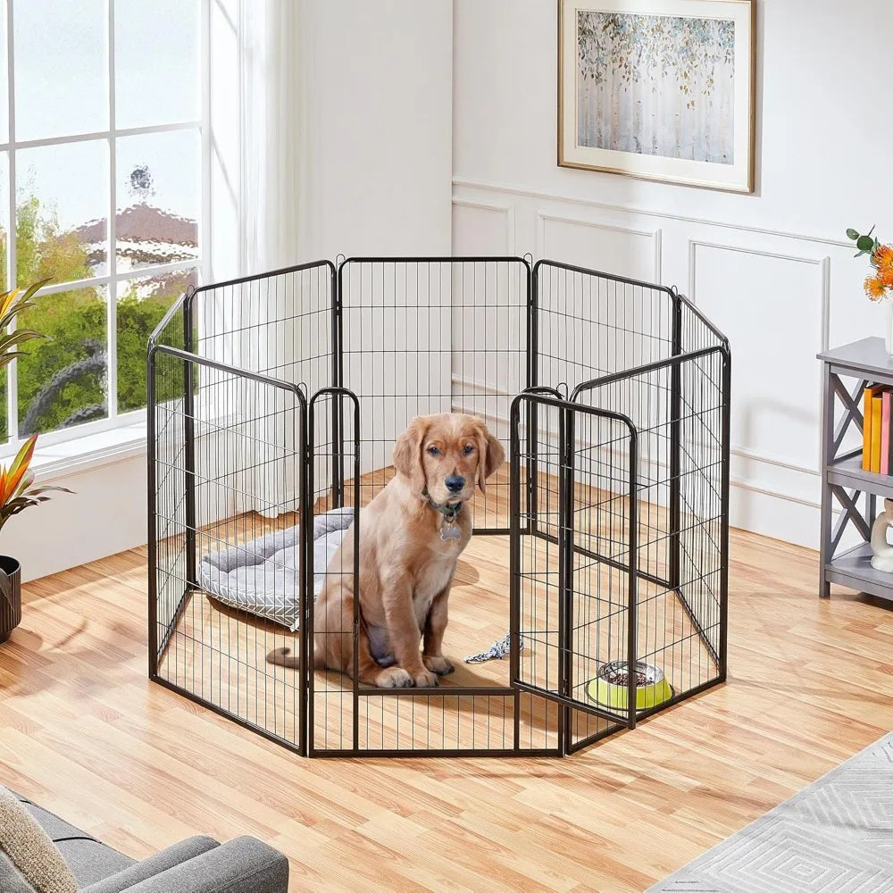 Dog Playpen Outdoor Puppy Exercise Pen Indoor Portable Pet Fence for Yard/RV Camping, 40 Inch 24 Panels