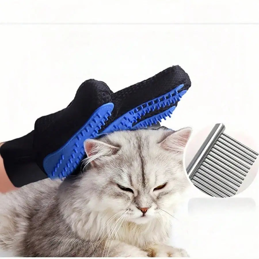 AEDGCN Ultracare Deshedding PetGroomingGloves ForCats AndDogs GentleCare CoatRefresh Massage Design