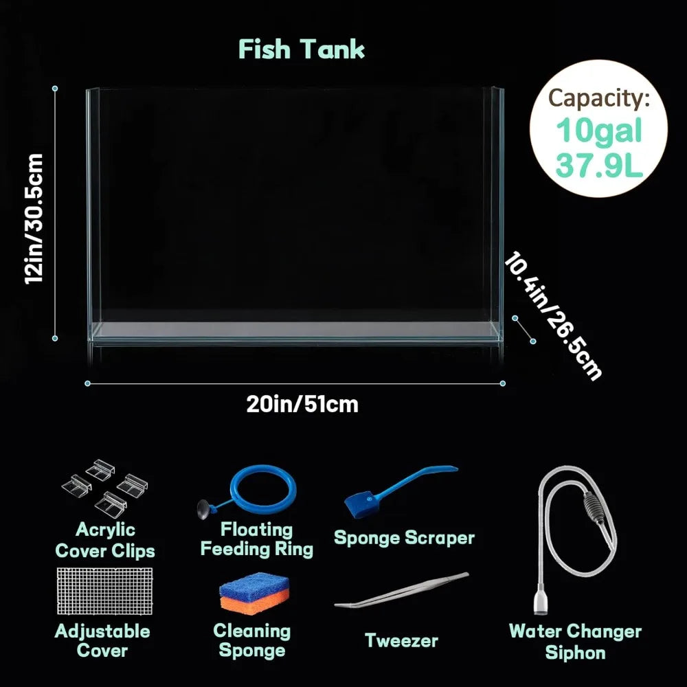 TIFICY Rimless Low Iron Glass Aquarium Betta Tank For Nano Shrimp And Goldfish Quality