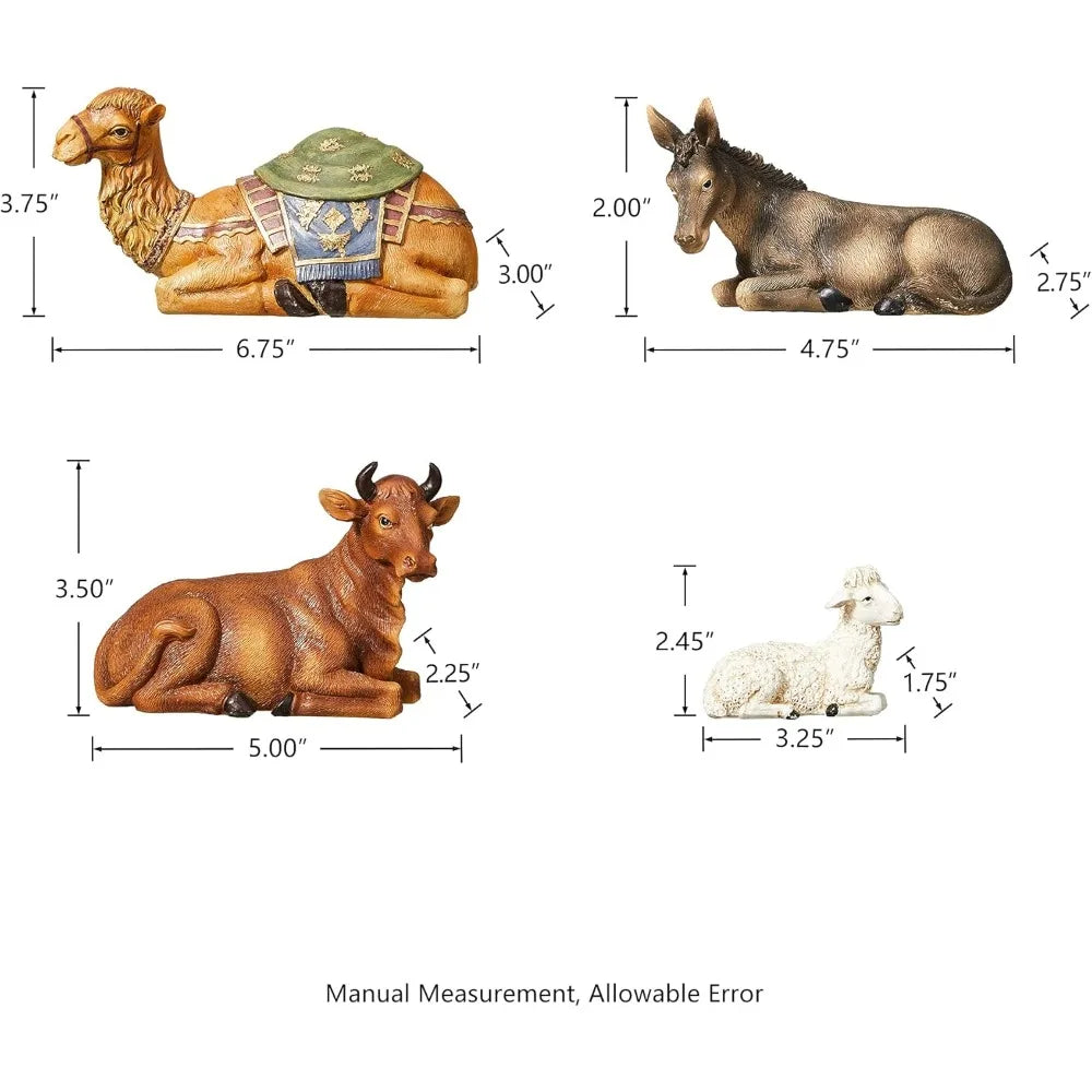 Resin Nativity Scene Set 12 Figures Christmas Decorations Collectibles