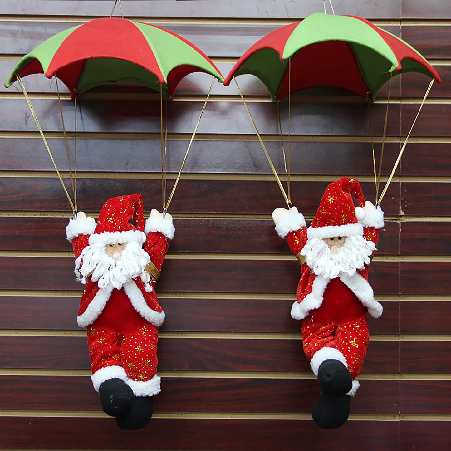 Ande Online Santa Parachute Doll Ornament Christmas Window Decor