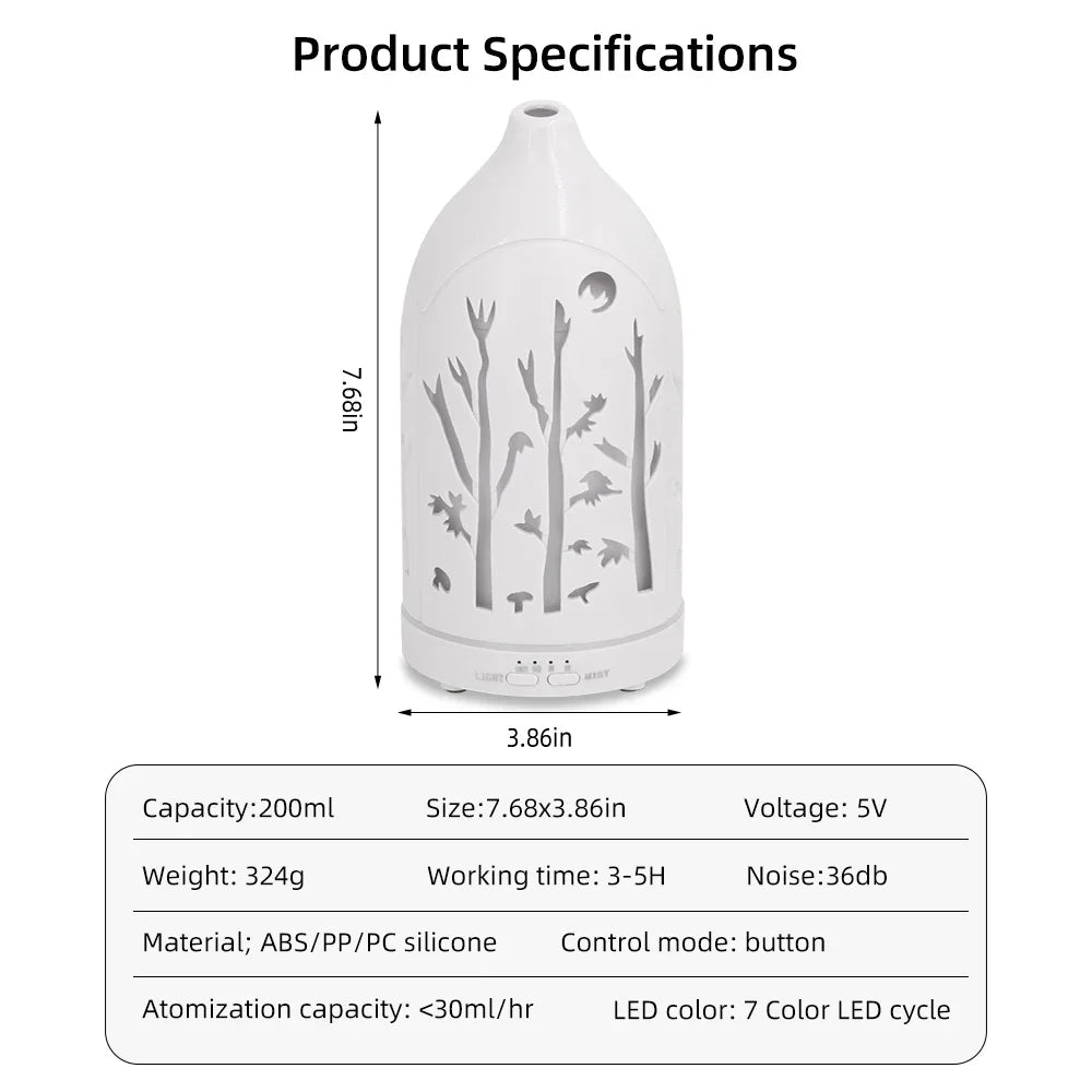 Hign-concerned Aromatherapy Diffuser Auto Shut Off Ultra Quiet 3 Oils
