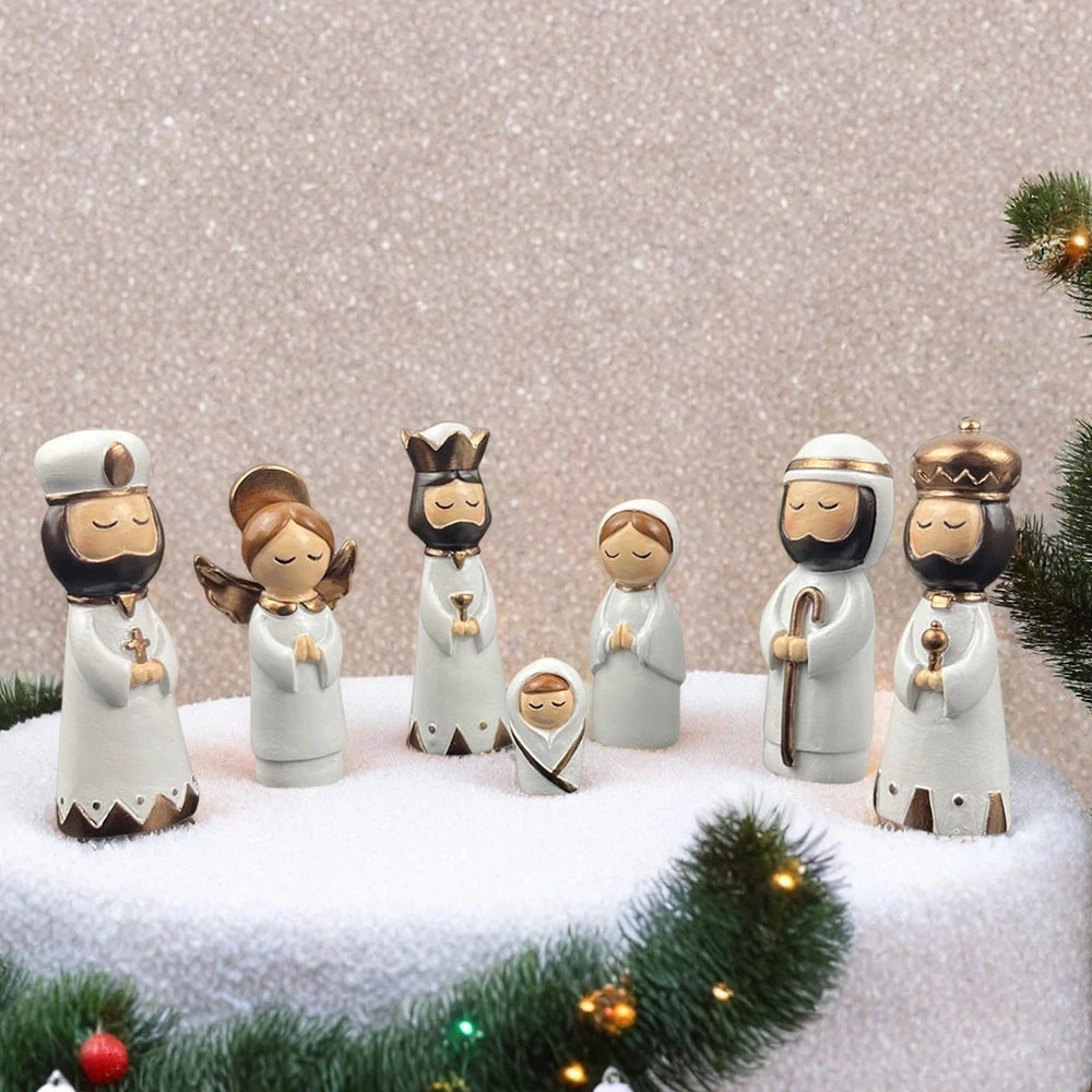 Choice Nativity Resin Figurine Set Christmas Manger Scene