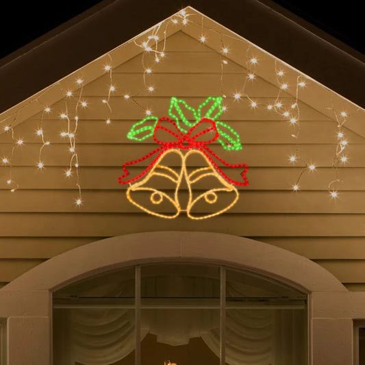 Electronic Christmas Bell LED Decor With Multicolor Lights And Timer