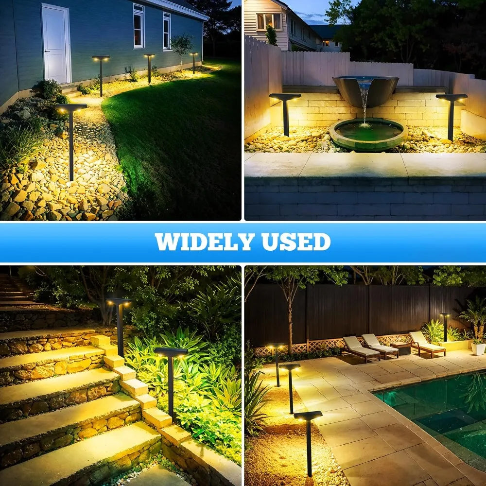 Waterproof Solar Garden Decorative Landscape Lighting for Path, Lawn, Walkway, Driveway, Backyard Decor - Warm White