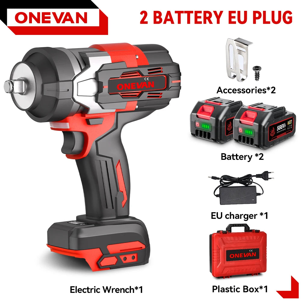 ONEVAN 18V Brushless Cordless Impact Wrench 8000RPM