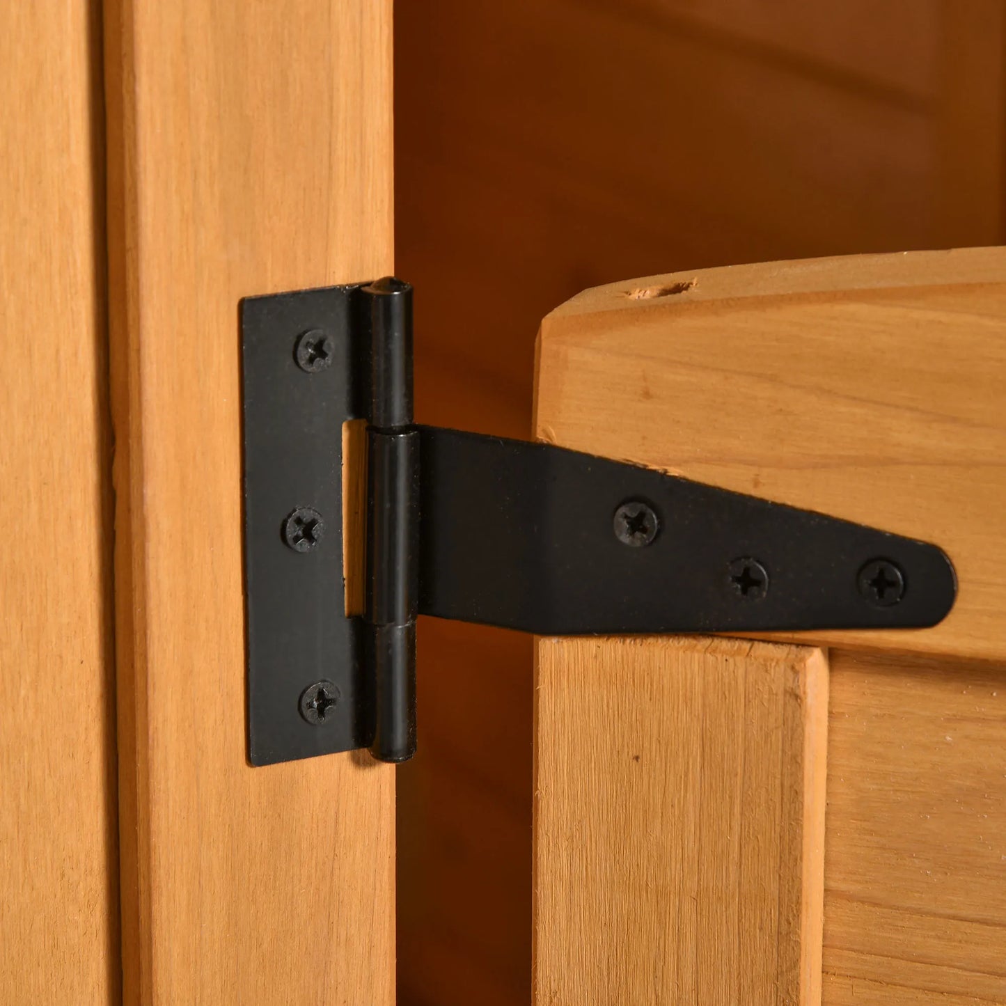 Outsunny Wooden Kids Playhouse with Working Door Windows and Mailbox