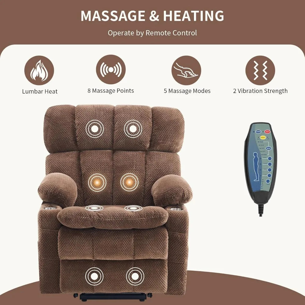 RBX Electric Lift Chair With Adjustable Headrest Massage