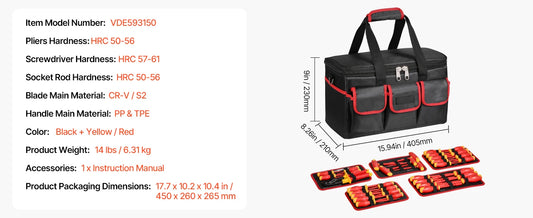 SucceBuy Insulated Screwdriver Set 1000V Electrician Tool Kit