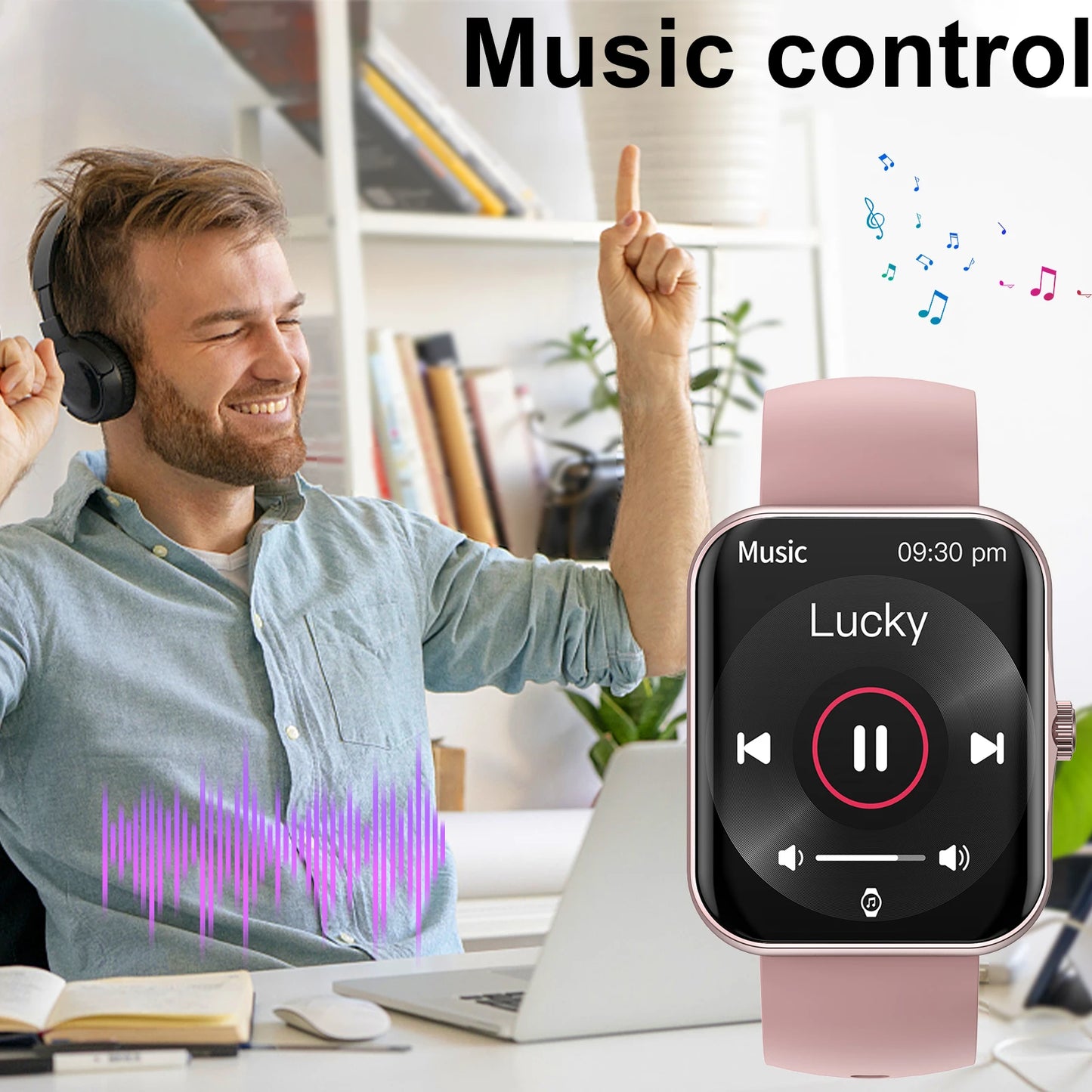 LOMAXFR Smartwatch With Call Alerts For Android iPhone