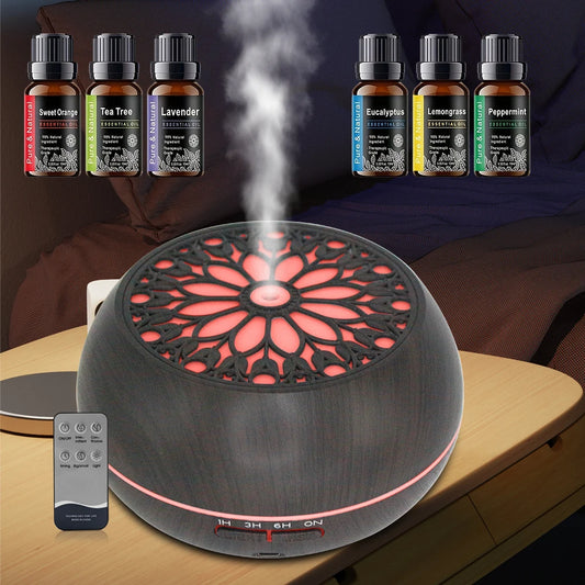 High-Concerned Essential Oil Diffuser With Remote Timer And Premium Oils