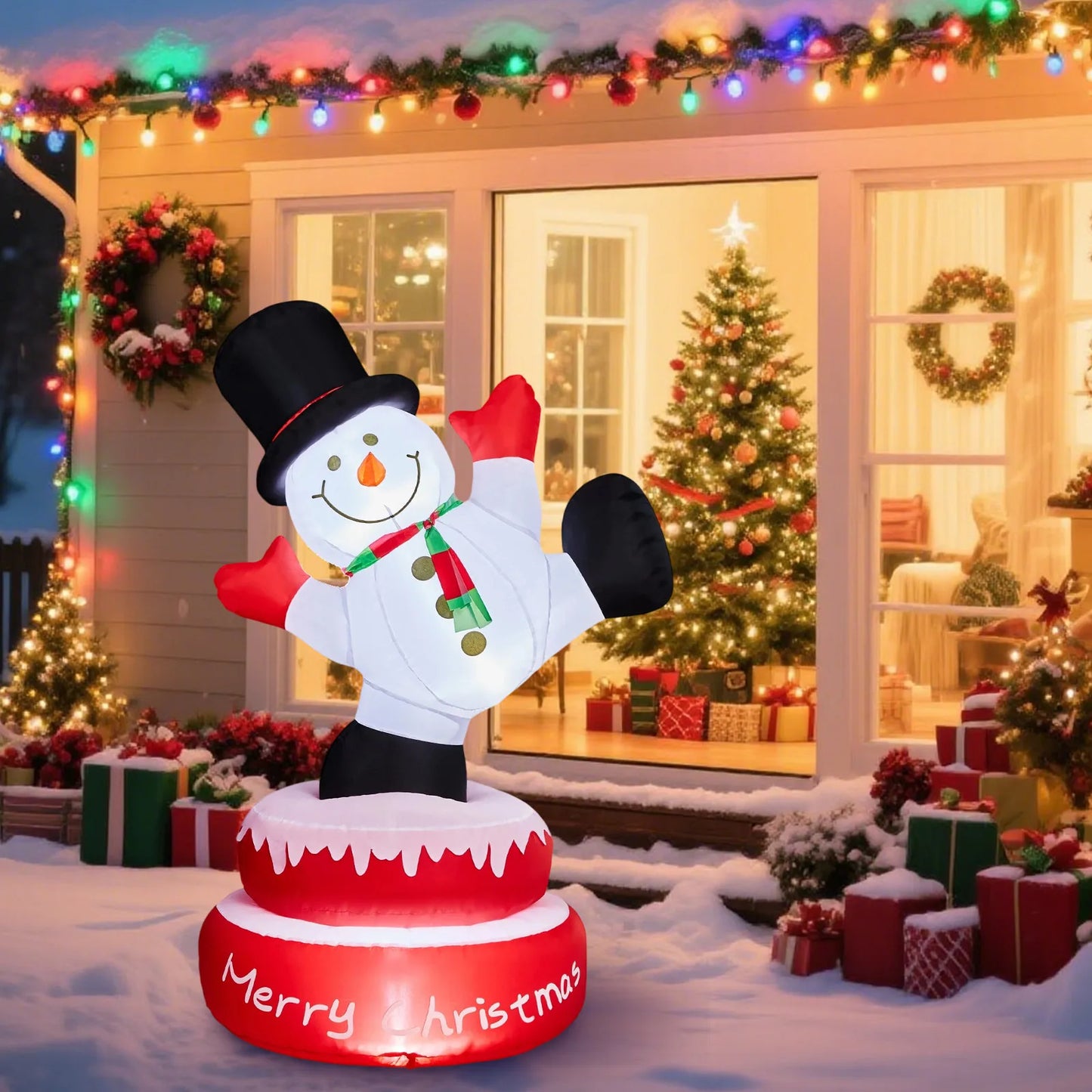 CN Guangdong Santa Snowman Inflatable Outdoor Decoration