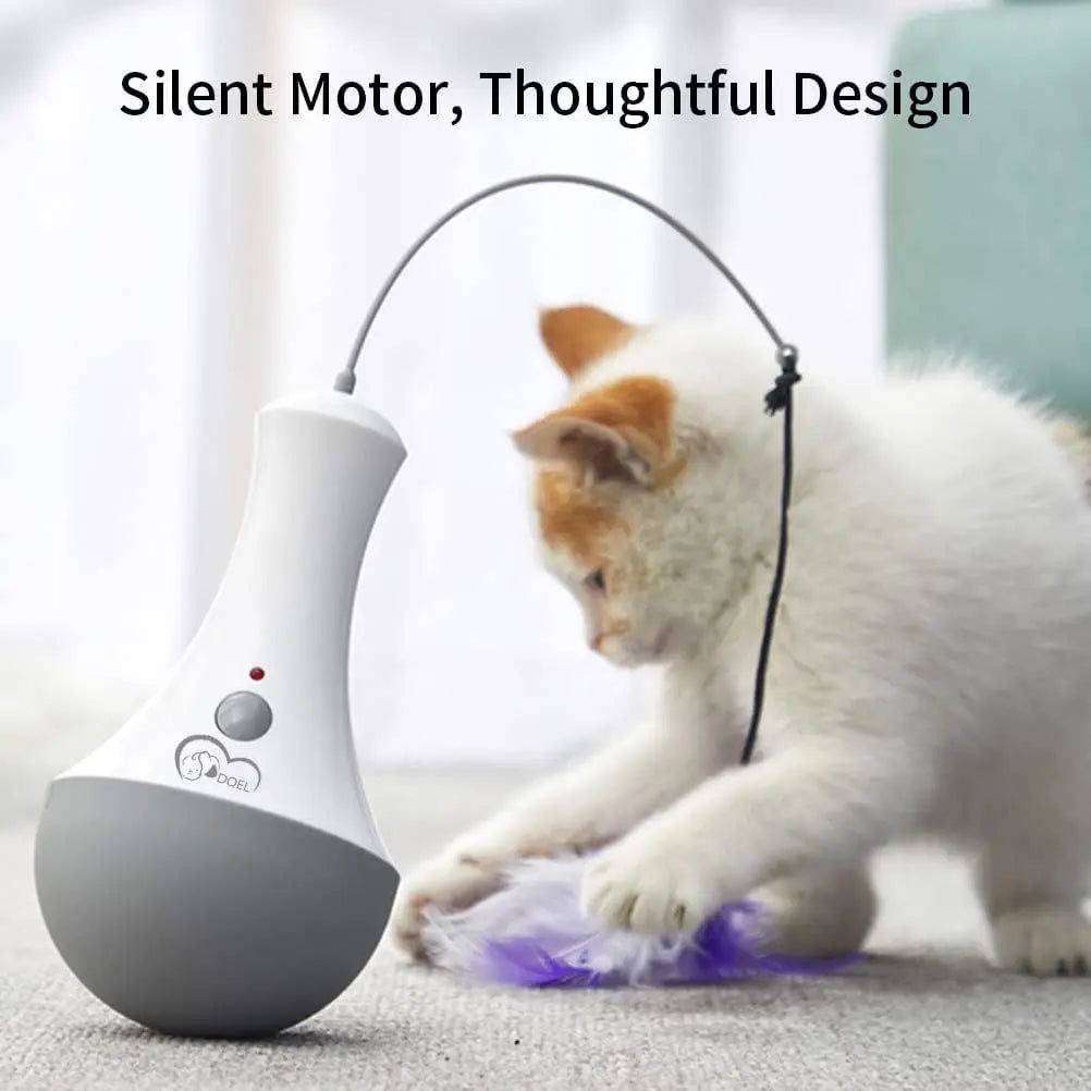 Superinteractive Multisensory Cat Feathering Teaser Toy For Indoor Pet Enrichment