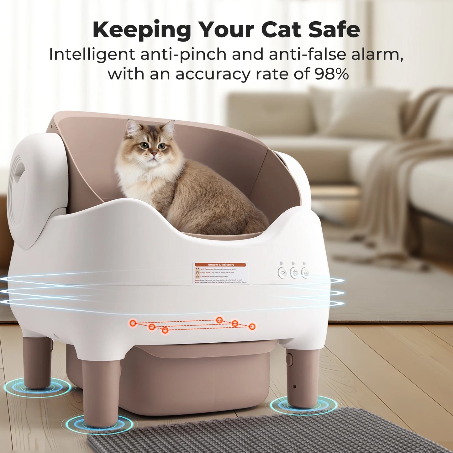 Lunapurr Self Cleaning Automatic Cat Litter Box
