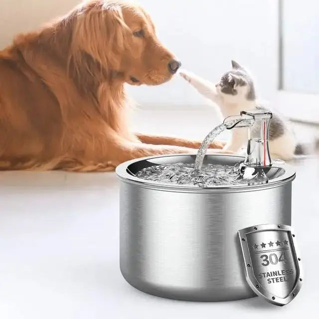 NPET Automatic Cat Water Fountain Stainless Steel Featuring Leakproofing Engineering