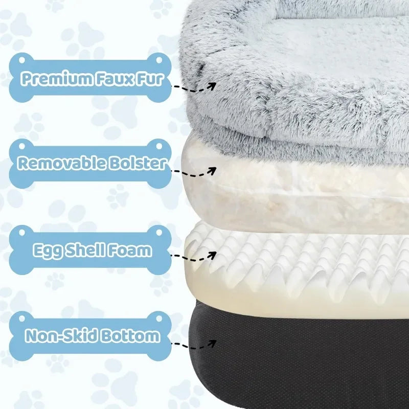 Hign-concerned Orthopedically Human Dog Bed For Adults With MachineWashable Cover